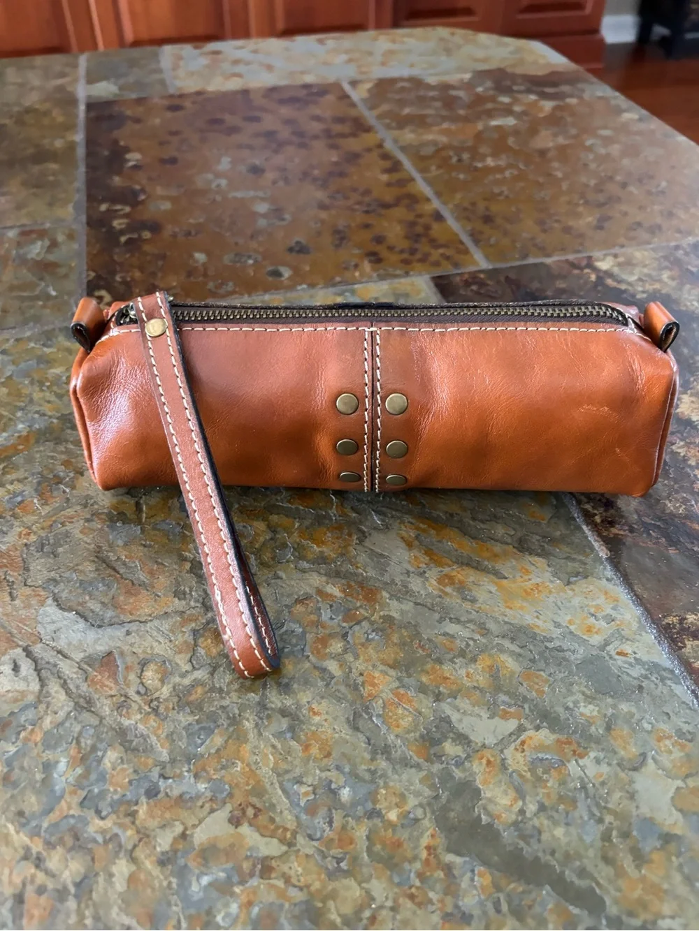 Patricia Nash Leather Oblong Wristlet